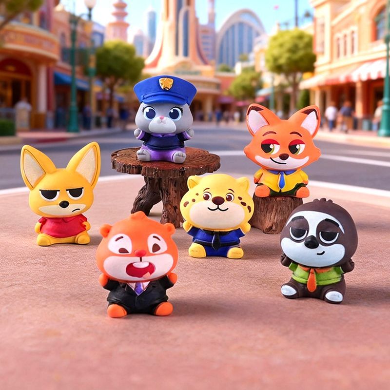 Car Accessories Decoration - Miniatura de resina Zootopia para decoração