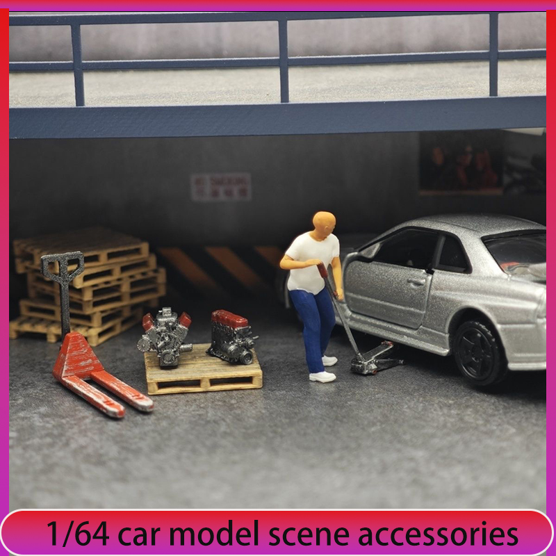 Car Accessories Decoration - 1:64 decorações de cena de loja