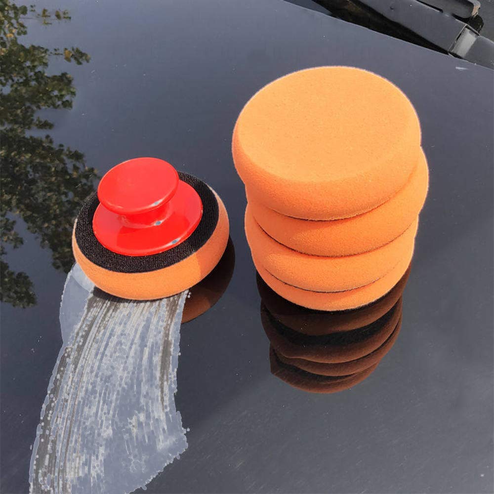 Car Wax Polishing Pad - Kit de 6 Almofadas Aplicadoras de