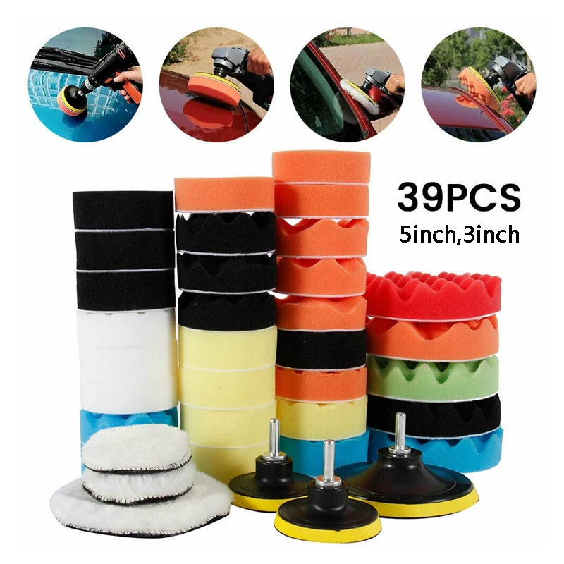Car Wax Polishing Pad - Kit de Esponjas para Polimento Automotivo,