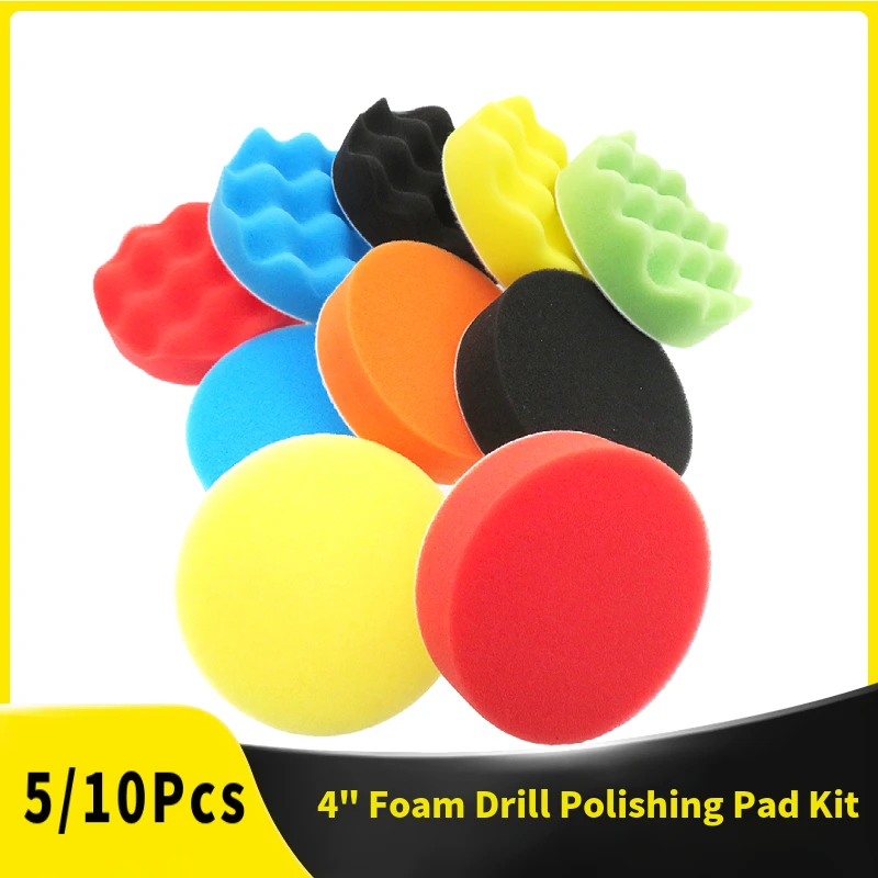 5/10 pces 4 Polegada almofada  - Car Wax Polishing Pad avaliação e preço